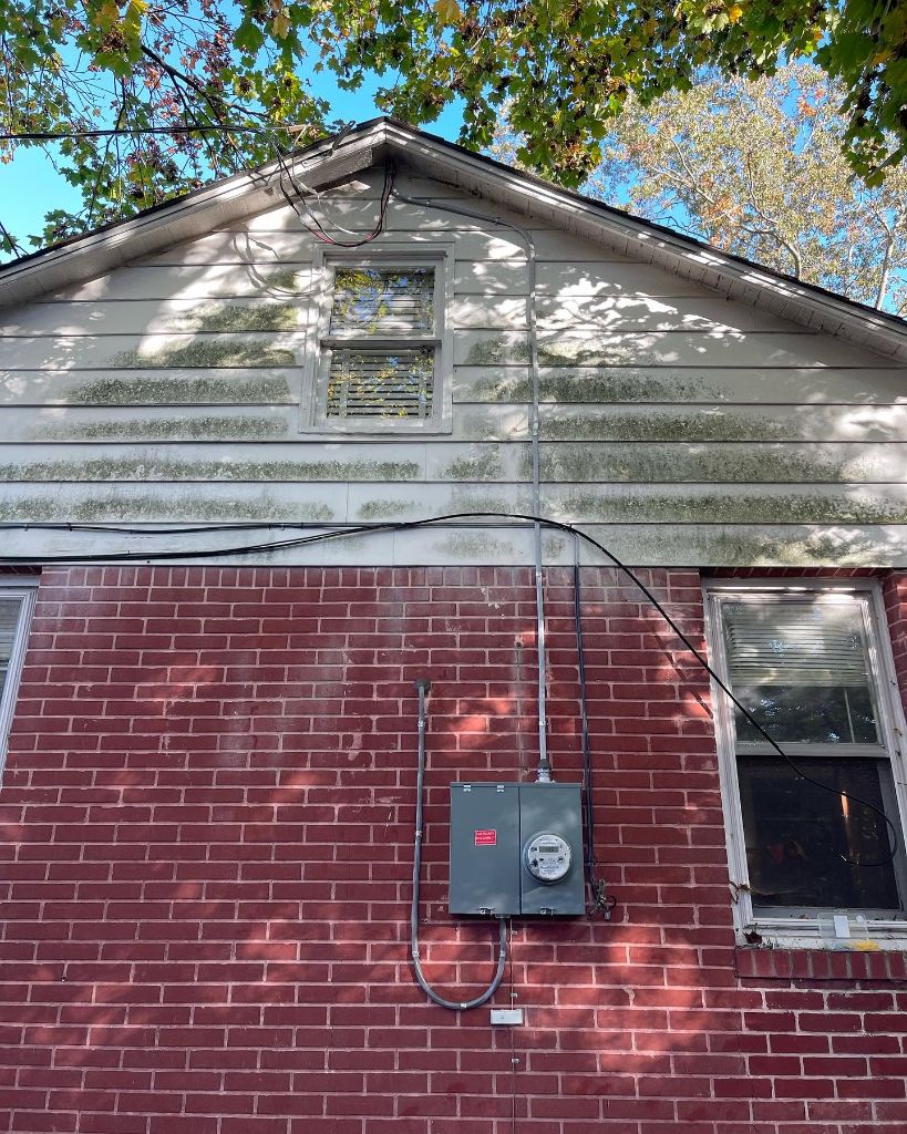 Meter upgrade on brick house