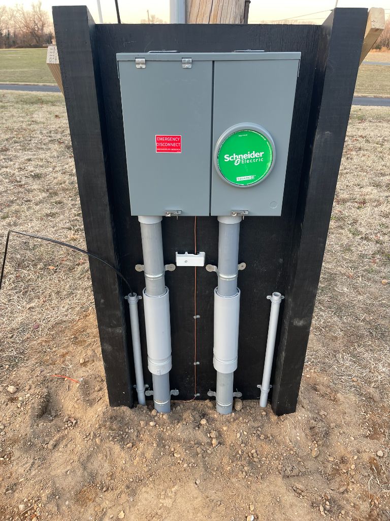 Schneider Electric pedestal meter installation NJ